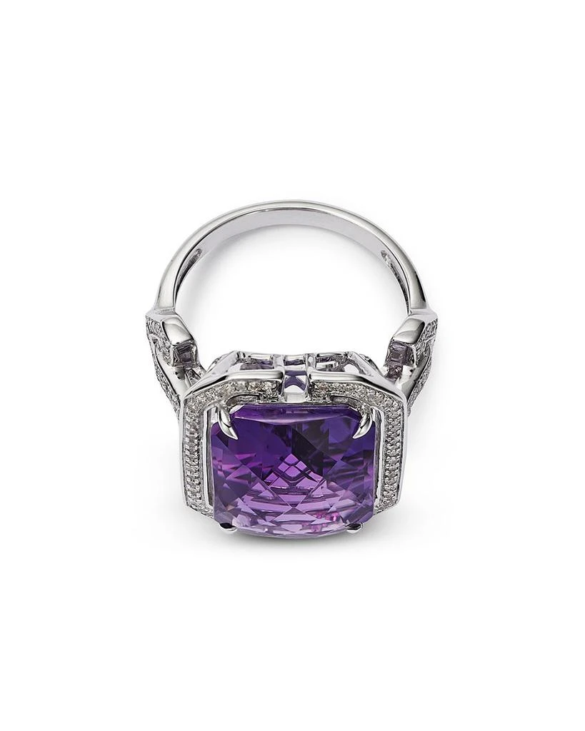 14K White Gold Amethyst & Diamond Ring 商品