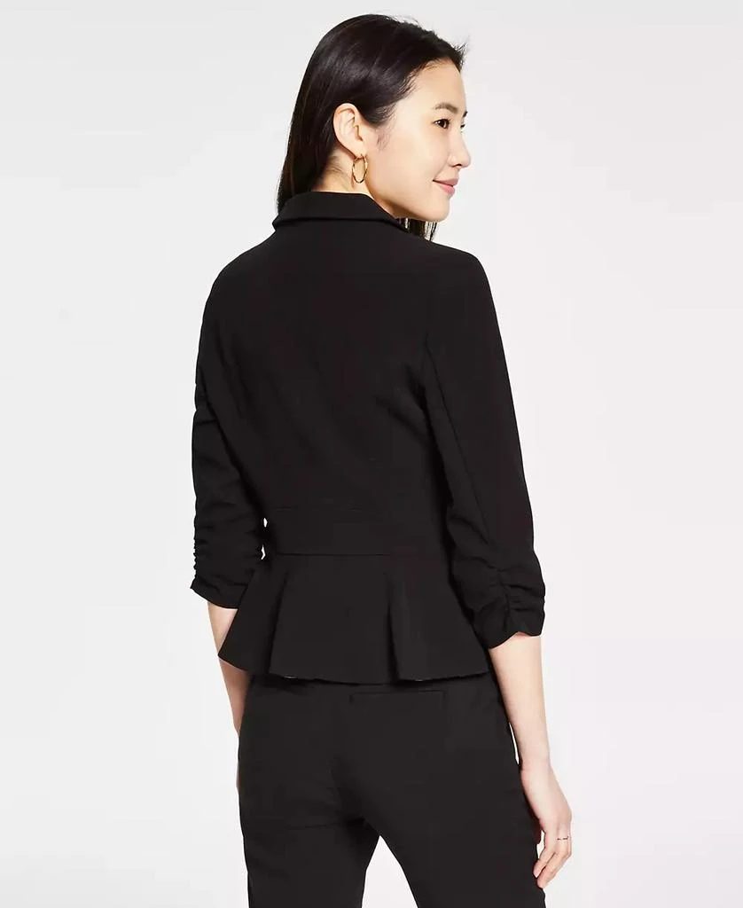 商品BCX|Juniors' Ruched 3/4-Sleeve Blazer,价格¥363,第3张图片详细描述