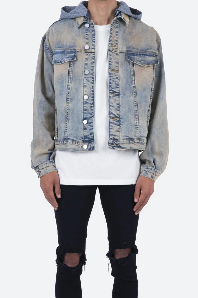 商品MNML|Detachable Hood Trucker Jacket - Blue,价格¥362,第1张图片