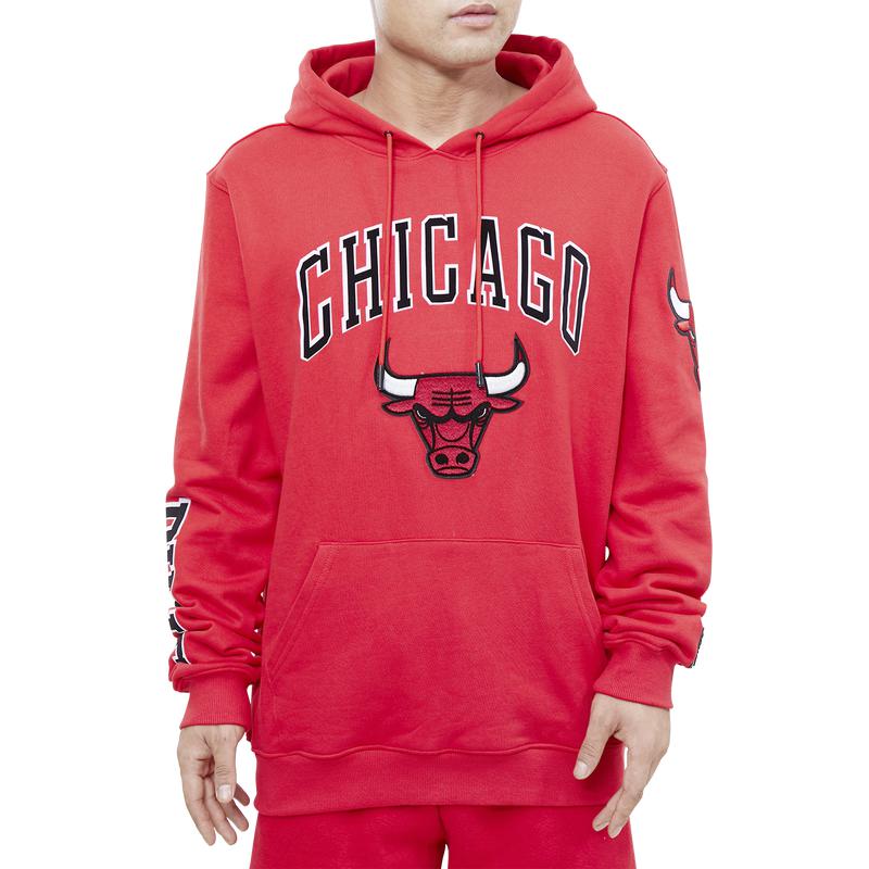 Pro Standard Bulls Stacked Logo Hoodie - Men's商品第1张图片规格展示