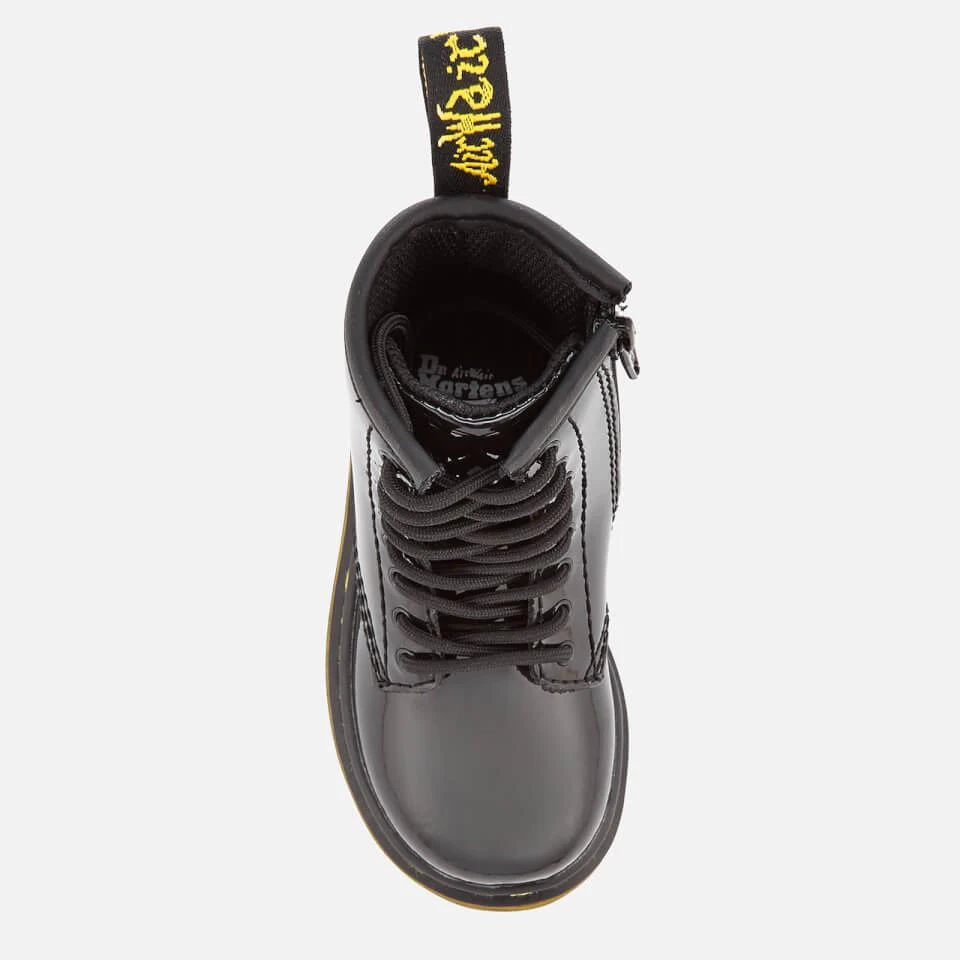 商品Dr. Martens|DR. MARTENS TODDLERS' 1460 T PATENT LAMPER LACE UP BOOTS - BLACK,价格¥358,第5张图片详细描述