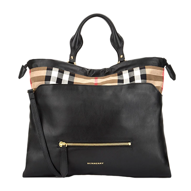 商品[国内直发] Burberry|BURBERRY 拼色女士手提包 3903402,价格¥7291,第1张图片