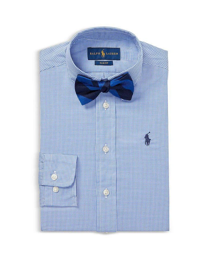 商品Ralph Lauren|Boys' Slim Fit Gingham Dress Shirt - Little Kid,价格¥526,第2张图片详细描述