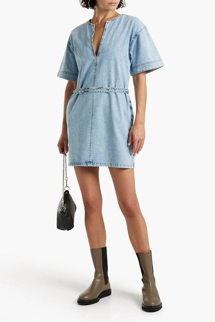 商品FRAME|Belted denim mini dress,价格¥682,第2张图片详细描述