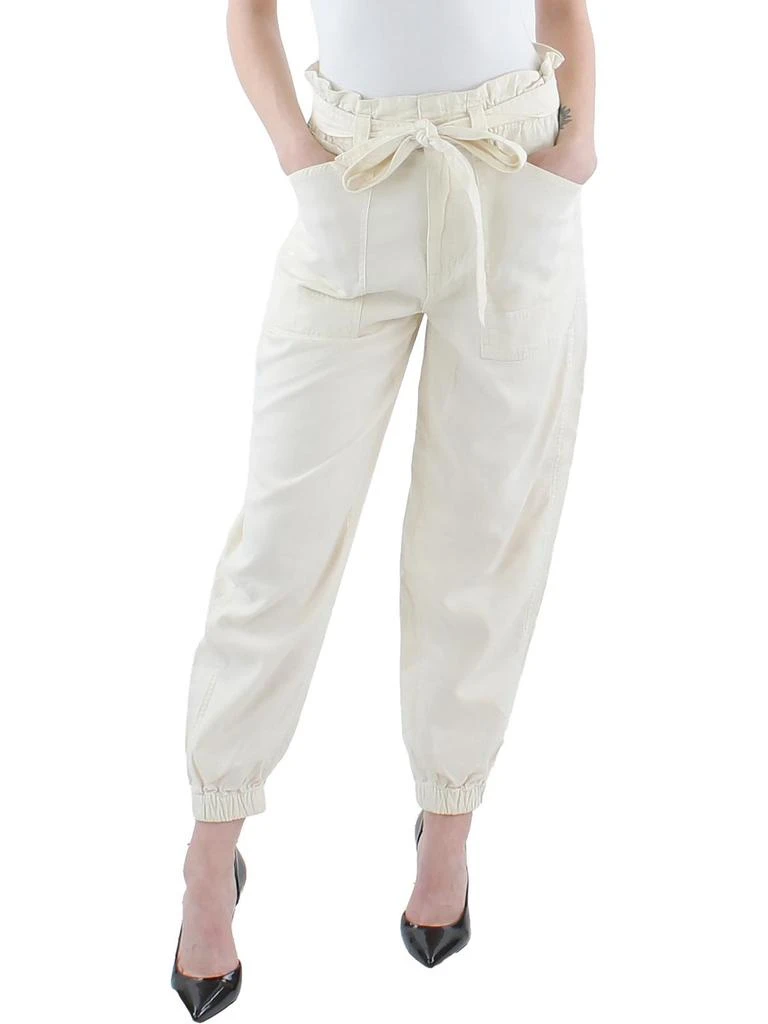 商品Ralph Lauren|Womens Linen Ankle Paperbag Pants,价格¥869,第1张图片