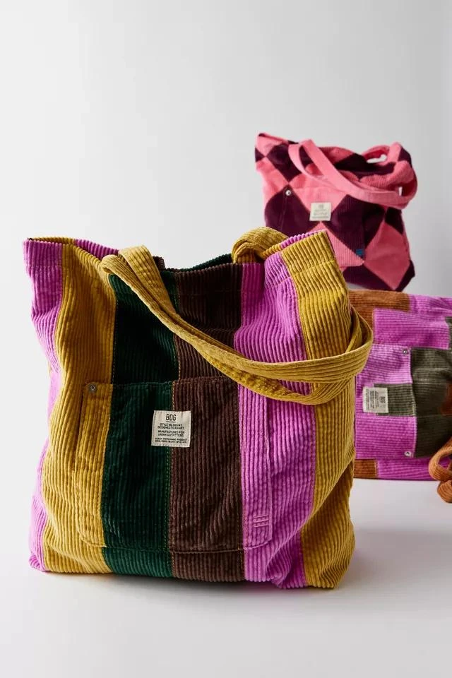 商品BDG|BDG Patchwork Corduroy Tote Bag,价格¥188,第4张图片详细描述