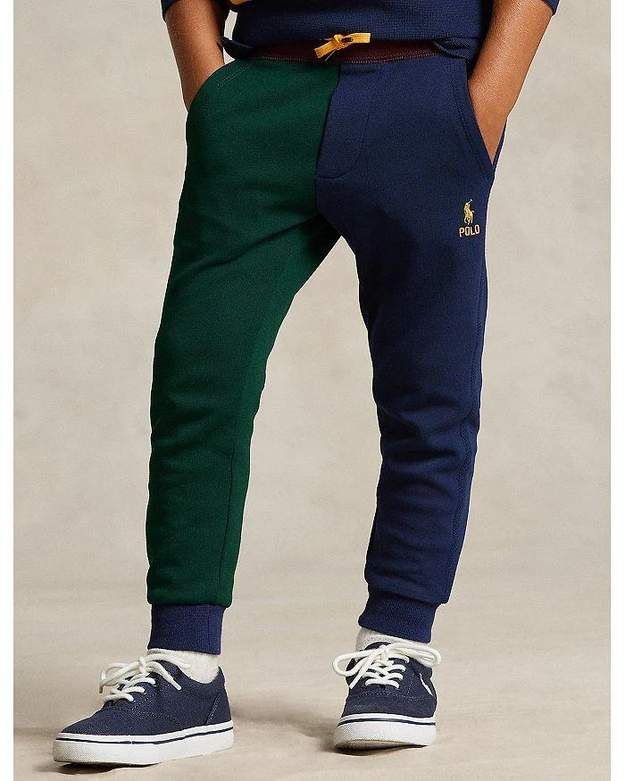 商品Ralph Lauren|Boys' Color Blocked Double Knit Jogger Pants - Little Kid, Big Kid,价格¥342,第1张图片