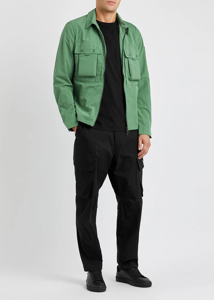 商品BELSTAFF|Tactical green crinkled shell overshirt,价格¥1291,第4张图片详细描述