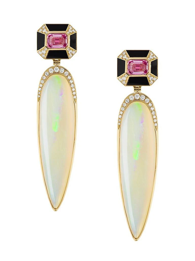 商品Sorellina|Monroe 18K Yellow Gold &amp; Multi-Stone Drop Earrings,价格¥64067,第1张图片