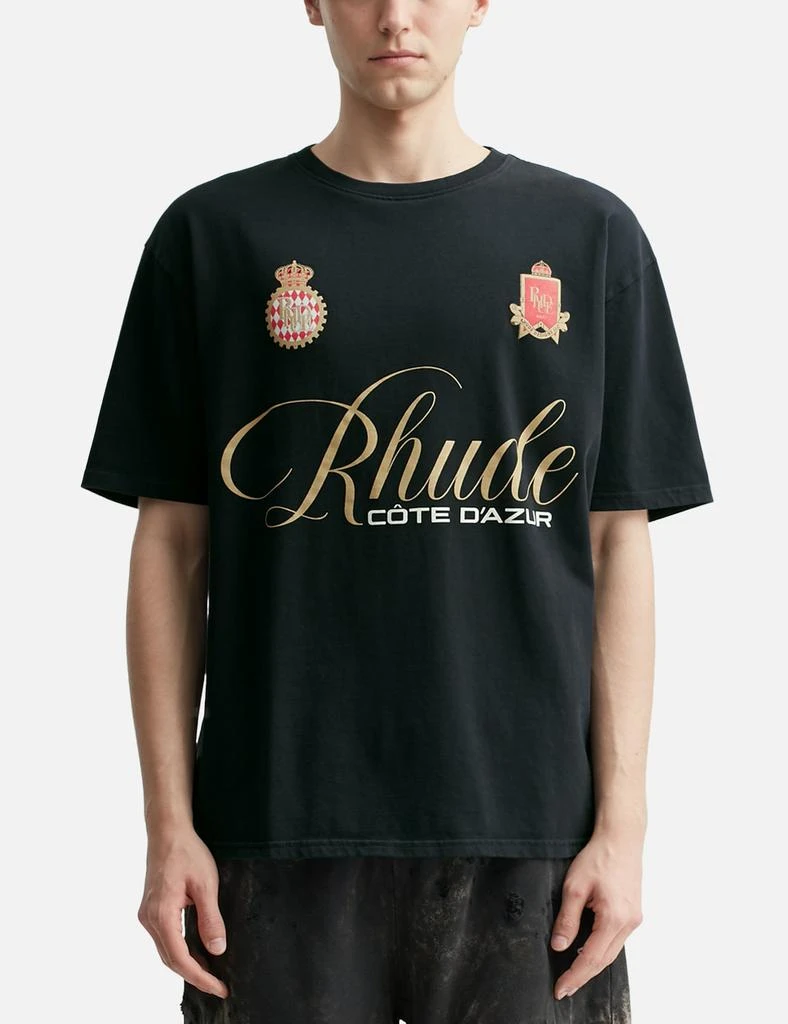 商品Rhude|Rhude Script Crest T-Shirt,价格¥1348,第3张图片详细描述