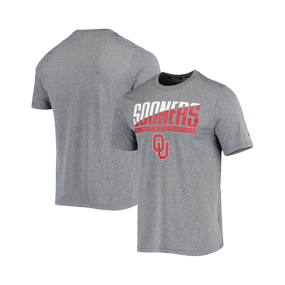 Men's Gray Oklahoma Sooners Wordmark Slash T-shirt商品第1张图片规格展示