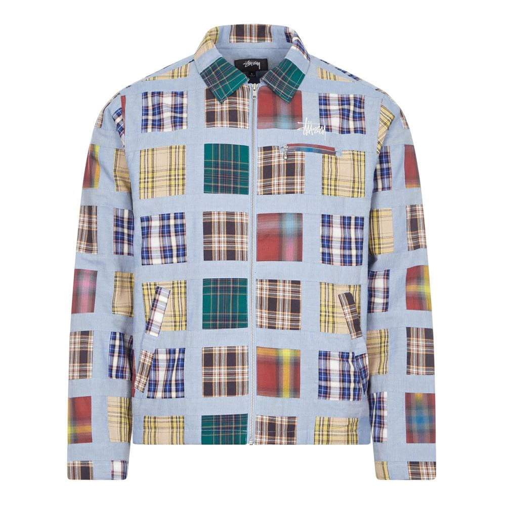 商品STUSSY|Stussy Madras Patchwork Jacket - Blue,价格¥916,第1张图片