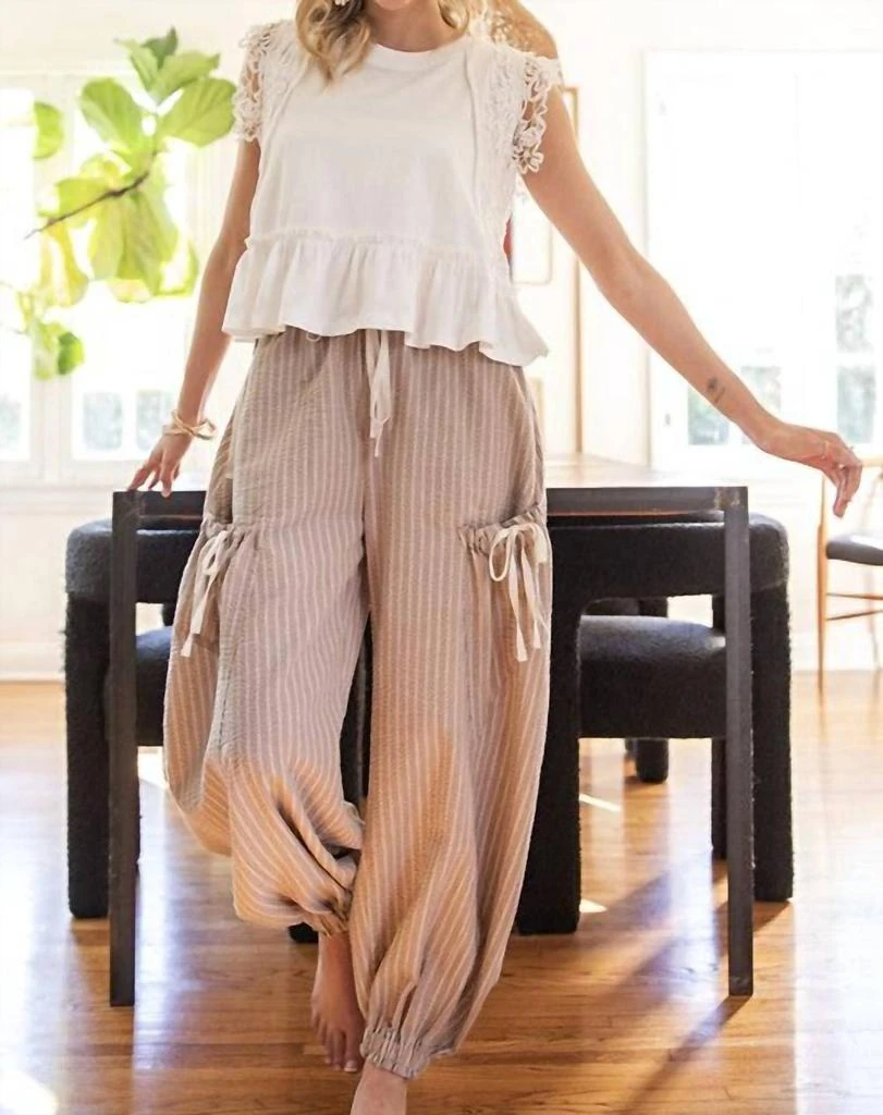 Ee:Some - Emma Striped Drawstring Jogger 商品