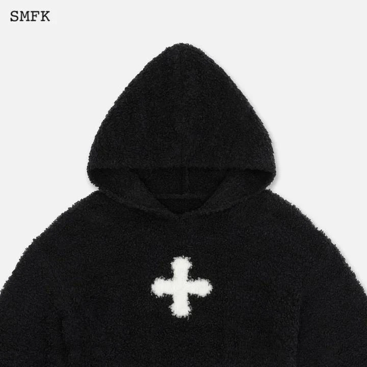 商品SMFK|SMFK WOMEN COMPASS WOOL KNIT SHORT HOODIE,价格¥1800,第4张图片详细描述