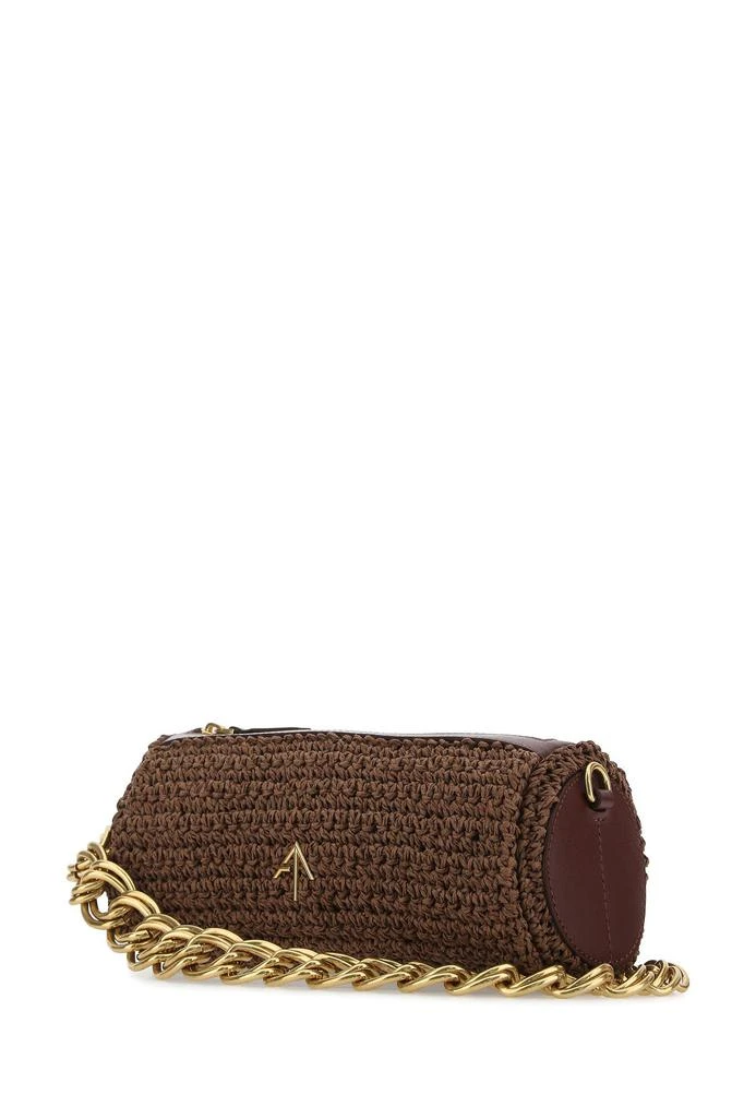 商品Manu Atelier|Brown crochet mini XX Cylinder handbag,价格¥2936,第1张图片