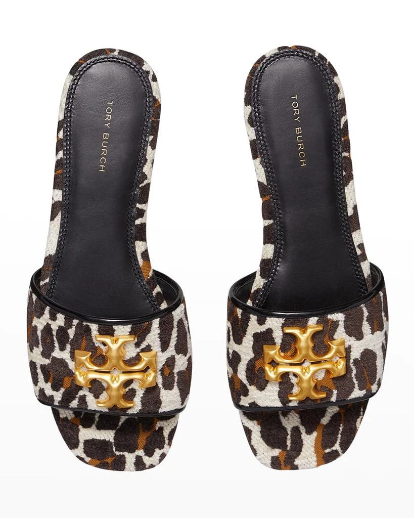 商品Tory Burch|Eleanor Leopard Medallion Flat Sandals,价格¥1031,第3张图片详细描述