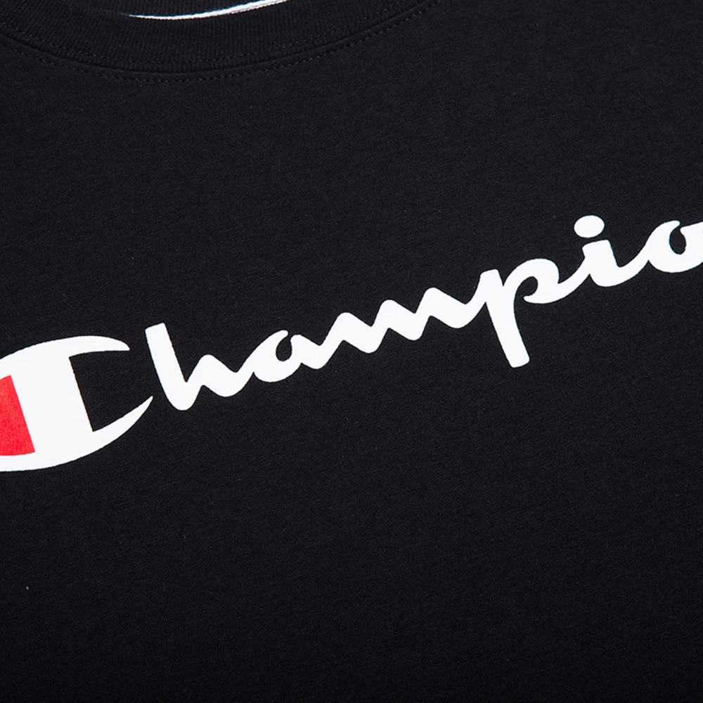 Champion 女士黑色刺绣字母T恤 GT18H-Y08113-001 商品