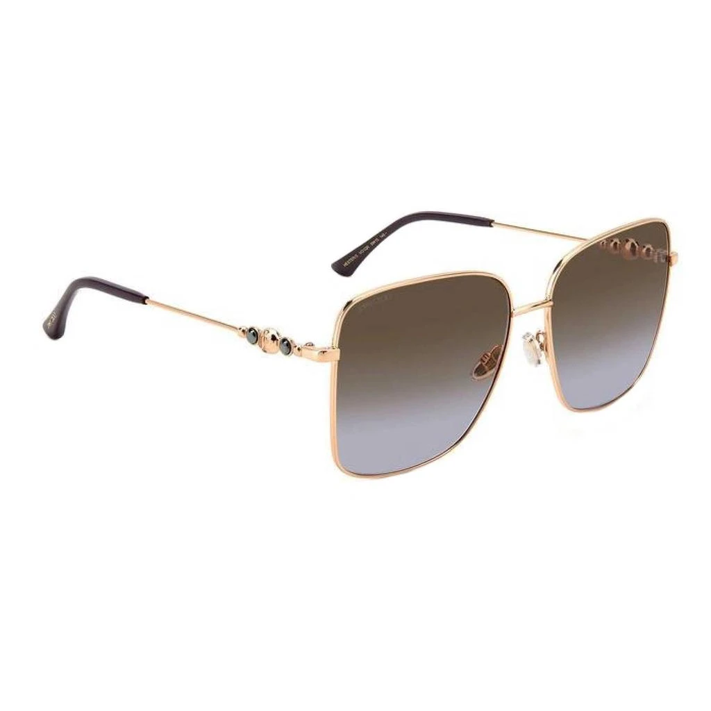 商品Jimmy Choo|Jimmy Choo Women's Sunglasses - Gold Plum Square Metal Frame | HESTER/S 0VO1 QR,价格¥649,第3张图片详细描述