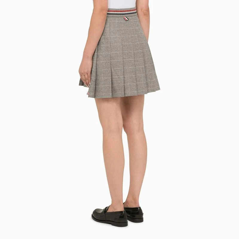 商品Thom Browne|Grey pleated mini skirt,价格¥4727,第4张图片详细描述