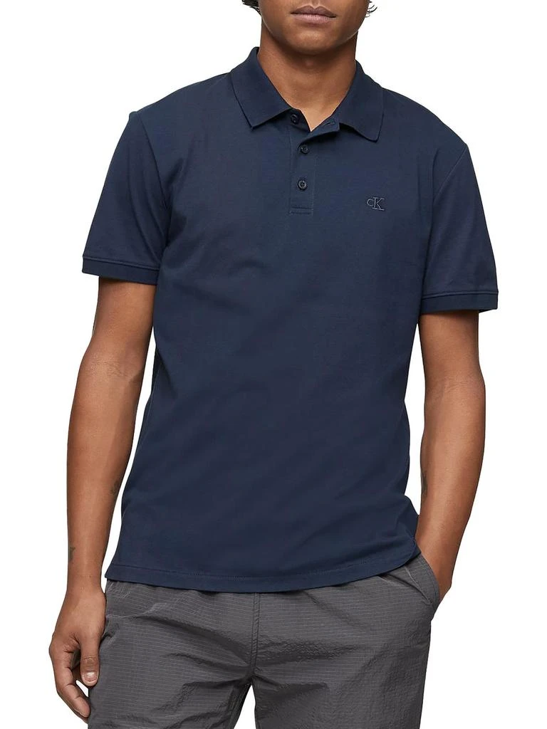 商品Calvin Klein|Mens Short Sleeve Collar Polo,价格¥323,第3张图片详细描述