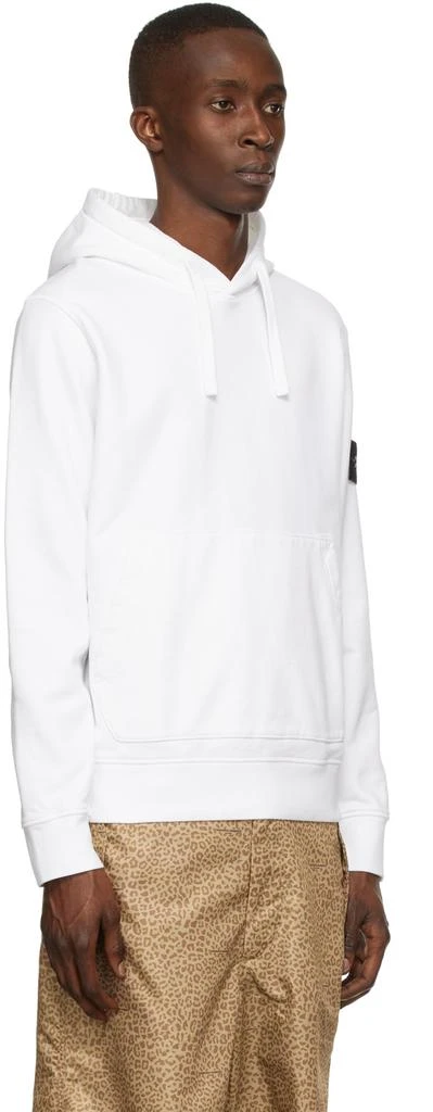 商品Stone Island|White Fleece Hoodie,价格¥1527,第2张图片详细描述