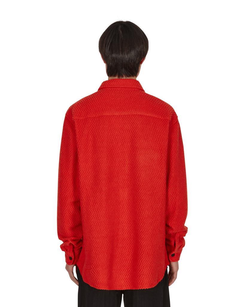 Textured Wool CPO Shirt Orange商品第4张图片规格展示