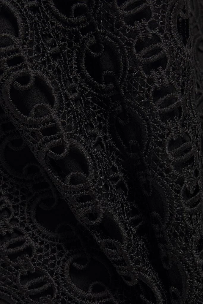 商品Sandro|Franck layered macramé lace and pleated chiffon mini dress,价格¥1101,第4张图片详细描述