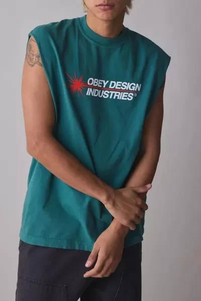 商品Obey|OBEY UO Exclusive Obey Industries Graphic Muscle Tee,价格¥195,第1张图片