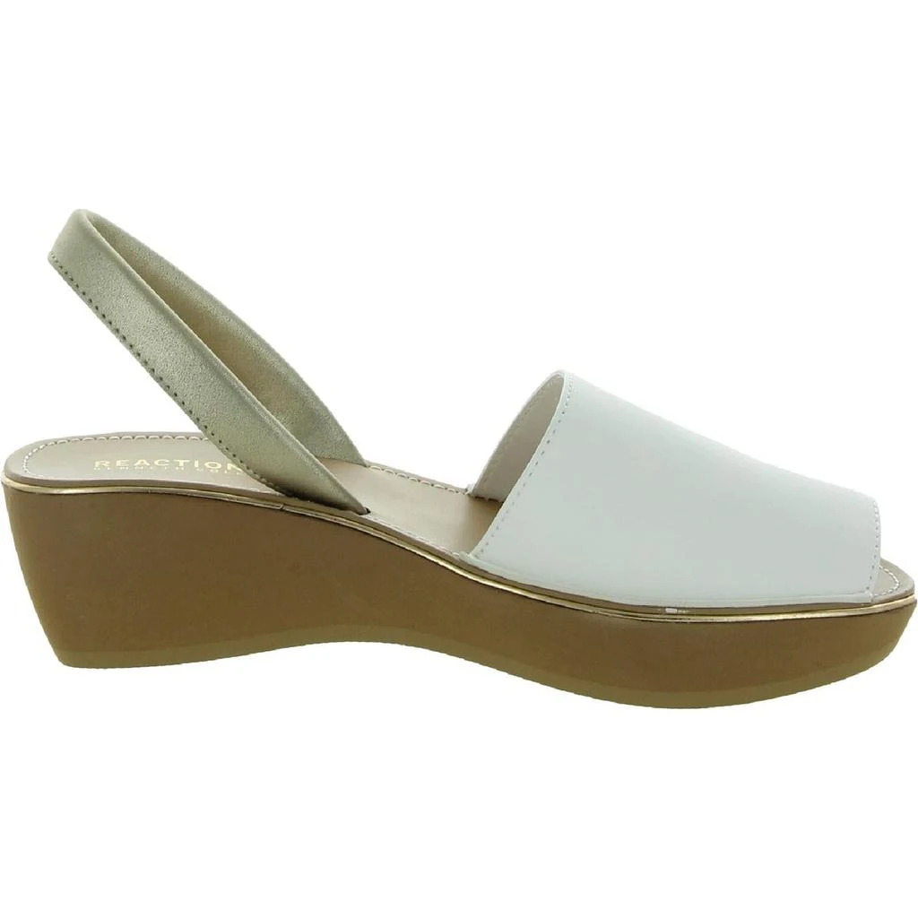 商品Kenneth Cole|Kenneth Cole Reaction Womens Fine Glass Welt Faux Leather Platform Wedge Sandals,价格¥114,第3张图片详细描述