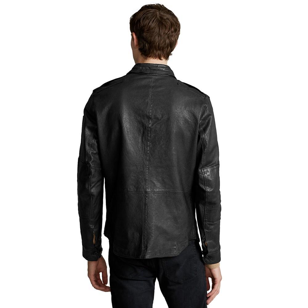 Men's Leather Shirt Jacket商品第2张图片规格展示