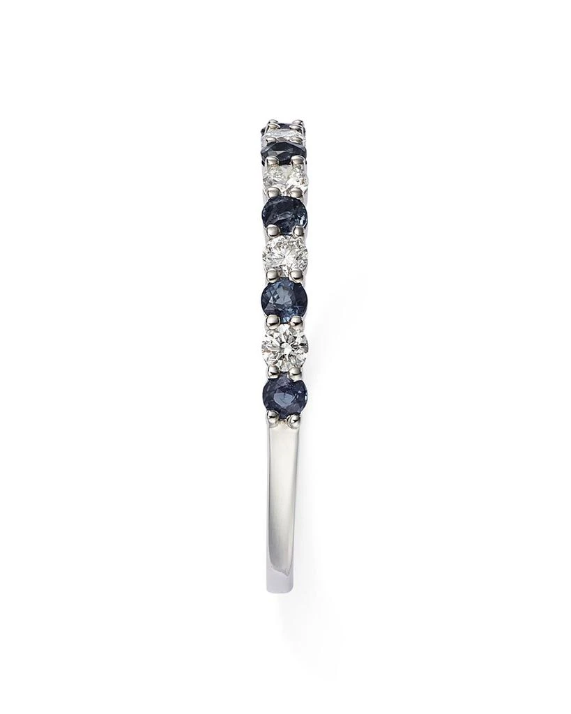 Diamond & Blue Sapphire Stacking Ring in 14K White Gold - Exclusive 商品