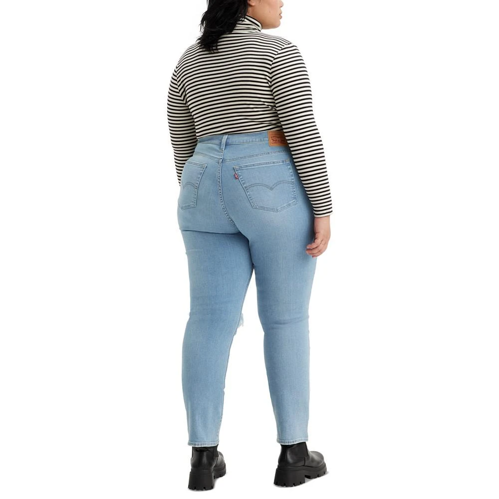 商品Levi's|Trendy Plus Size 724 High-Rise Straight-Leg Jeans,价格¥312,第5张图片详细描述