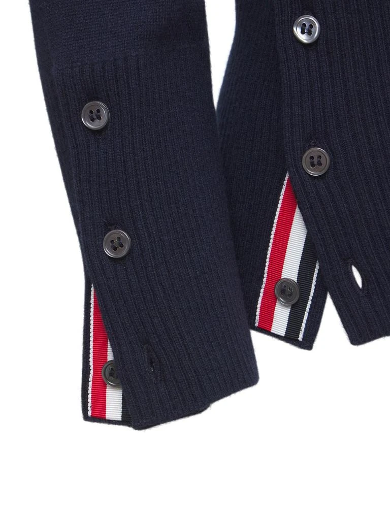 商品Thom Browne|Intarsia Stripes Cashmere Knit Cardigan,价格¥15582,第3张图片详细描述