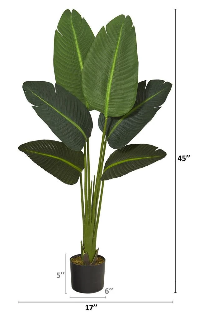 商品NEARLY NATURAL|45" Travelers Palm Artificial Palm Tree,价格¥773,第2张图片详细描述