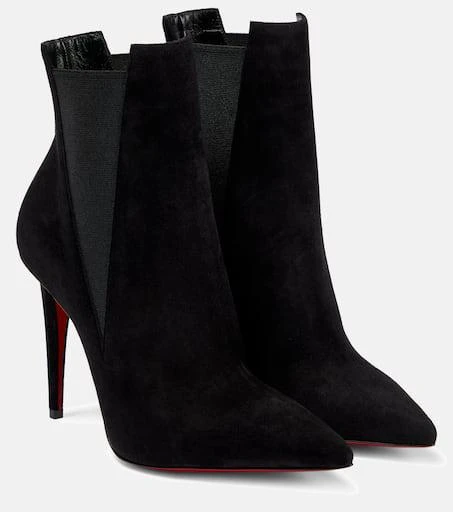 商品Christian Louboutin|Astribooty 100绒面革及踝靴,价格¥10897,第1张图片