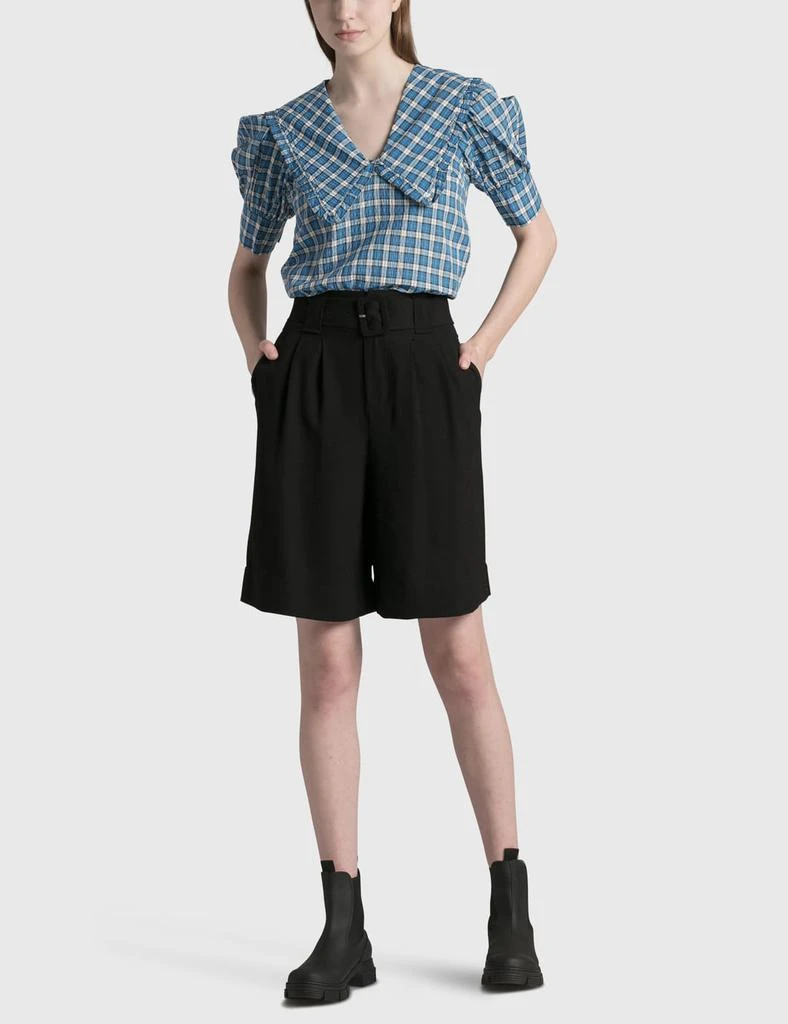 商品Ganni|Pleated Bermuda Shorts,价格¥635,第4张图片详细描述