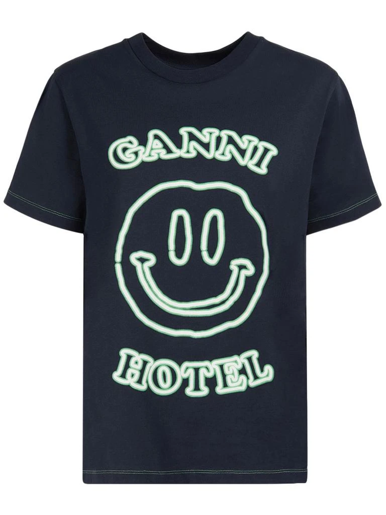 商品Ganni|Logo Printed Organic Cotton T-shirt,价格¥708,第1张图片