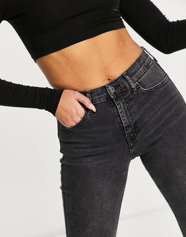 Topshop Jamie jeans in washed black商品第3张图片规格展示