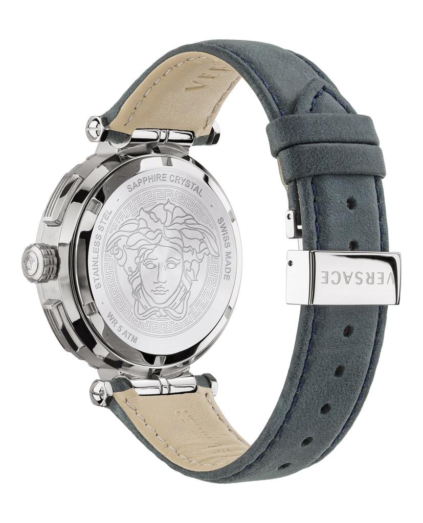 Greca Chrono Leather Watch商品第3张图片规格展示