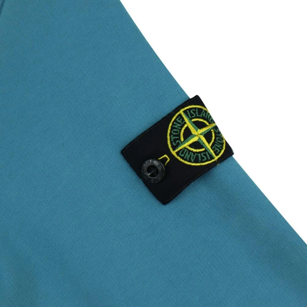 商品Stone Island Junior|Teal Blue Half Zip Sweatshirt,价格¥1037,第2张图片详细描述