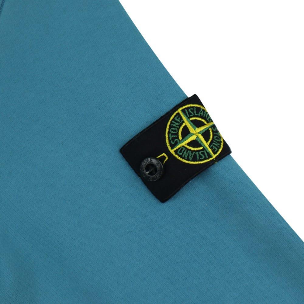 商品Stone Island Junior|Teal Blue Half Zip Sweatshirt,价格¥1148-¥1456,第4张图片详细描述