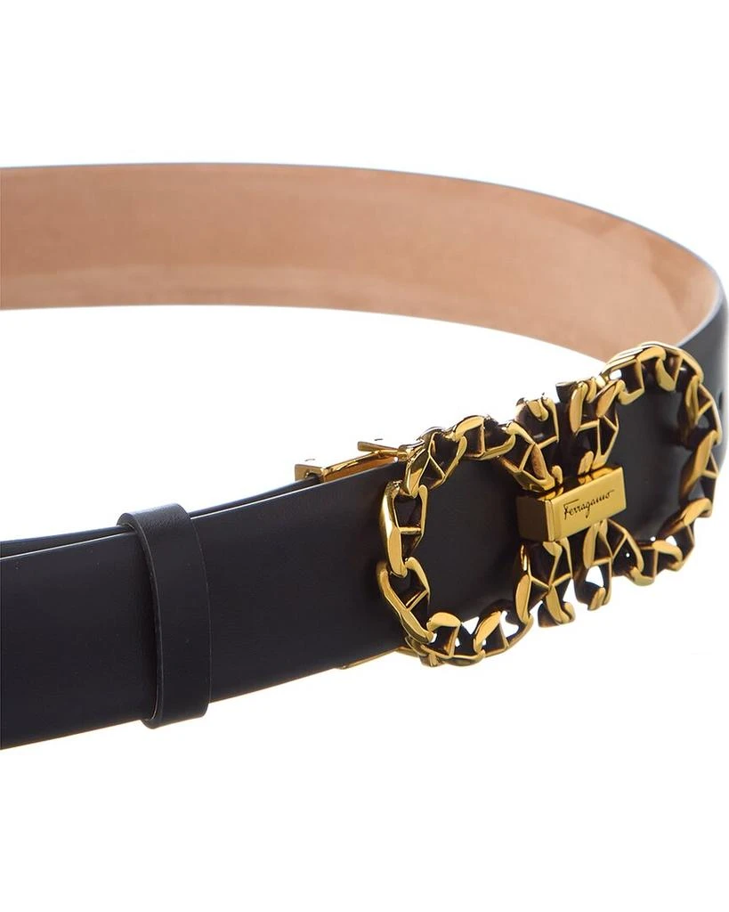 商品Salvatore Ferragamo|Salvatore Ferragamo Gancini Adjustable Leather Belt,价格¥3022,第2张图片详细描述