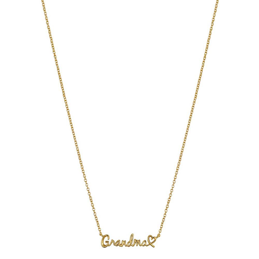 14K Gold Flash-Plated 'Grandma' Heart Necklace with Extender商品第1张图片规格展示