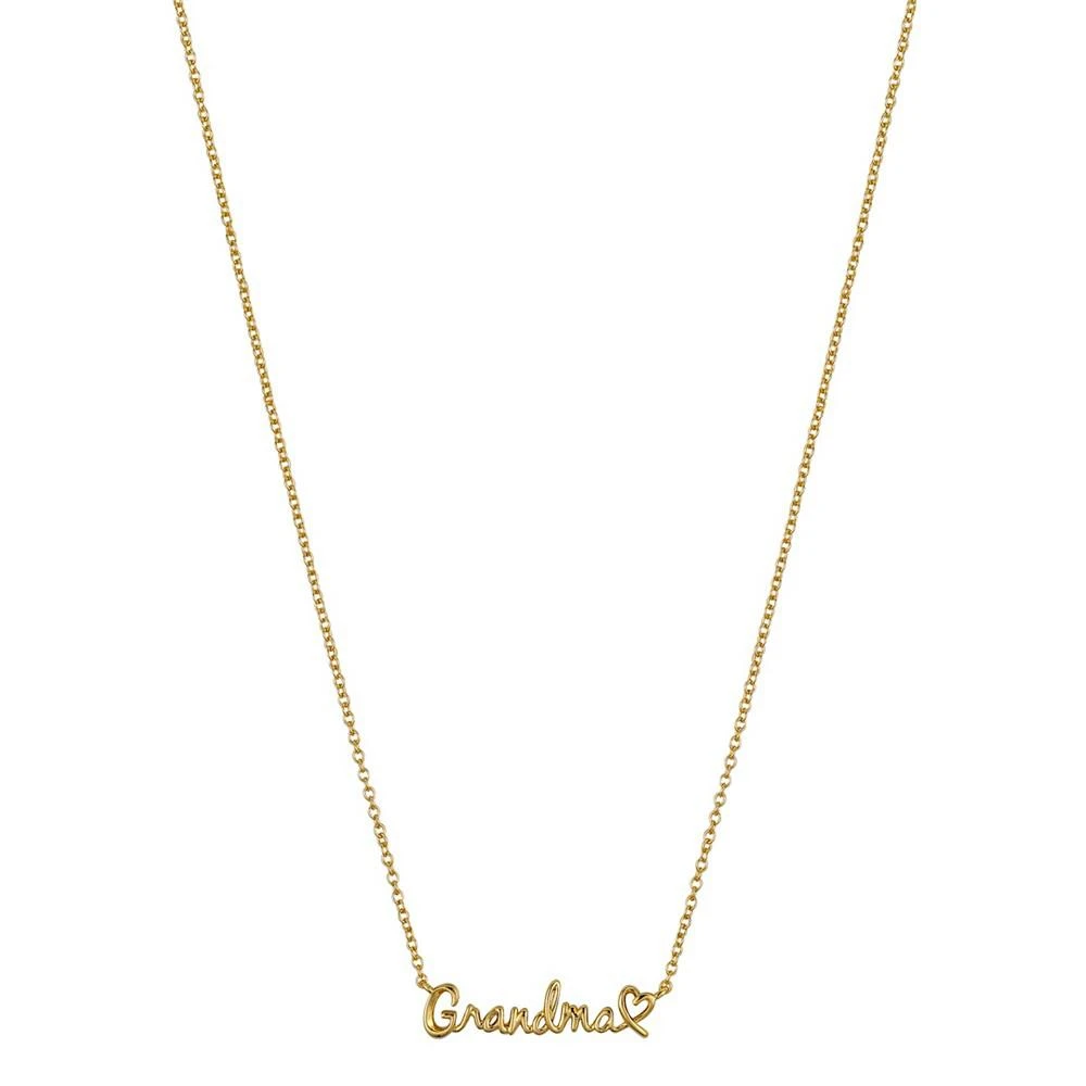 商品Unwritten|14K Gold Flash-Plated 'Grandma' Heart Necklace with Extender,价格¥132,第1张图片