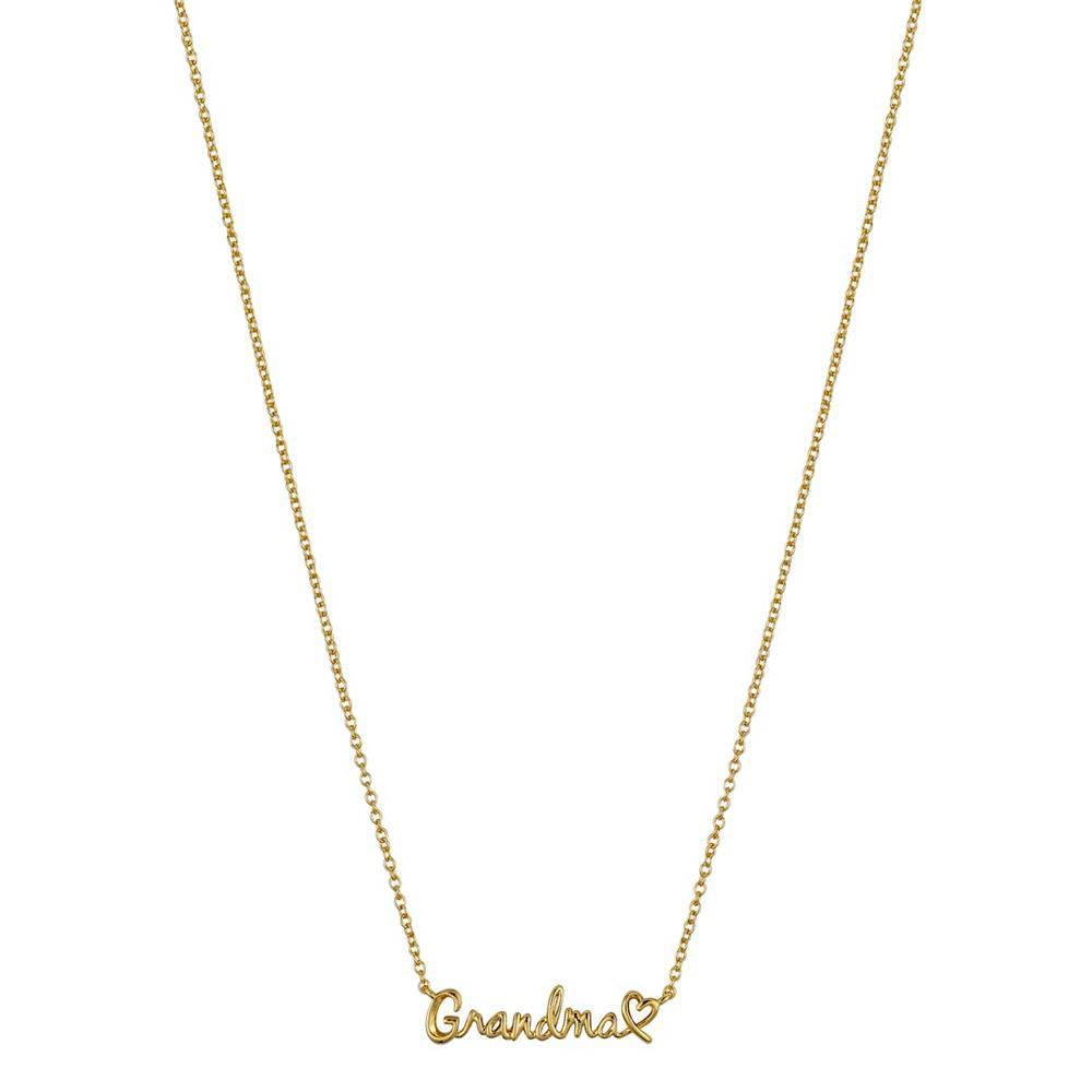 商品Unwritten|14K Gold Flash-Plated 'Grandma' Heart Necklace with Extender,价格¥215,第1张图片