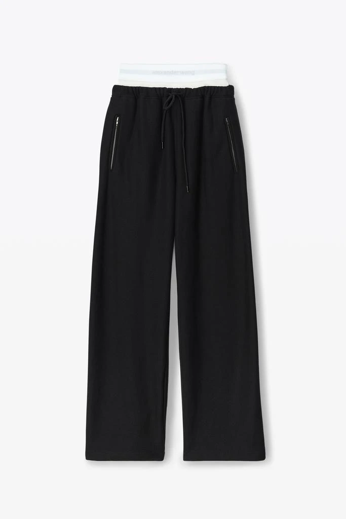 商品Alexander Wang|Wide Leg Sweatpants With Pre-styled Detachable Logo Brief,价格¥3127,第3张图片详细描述