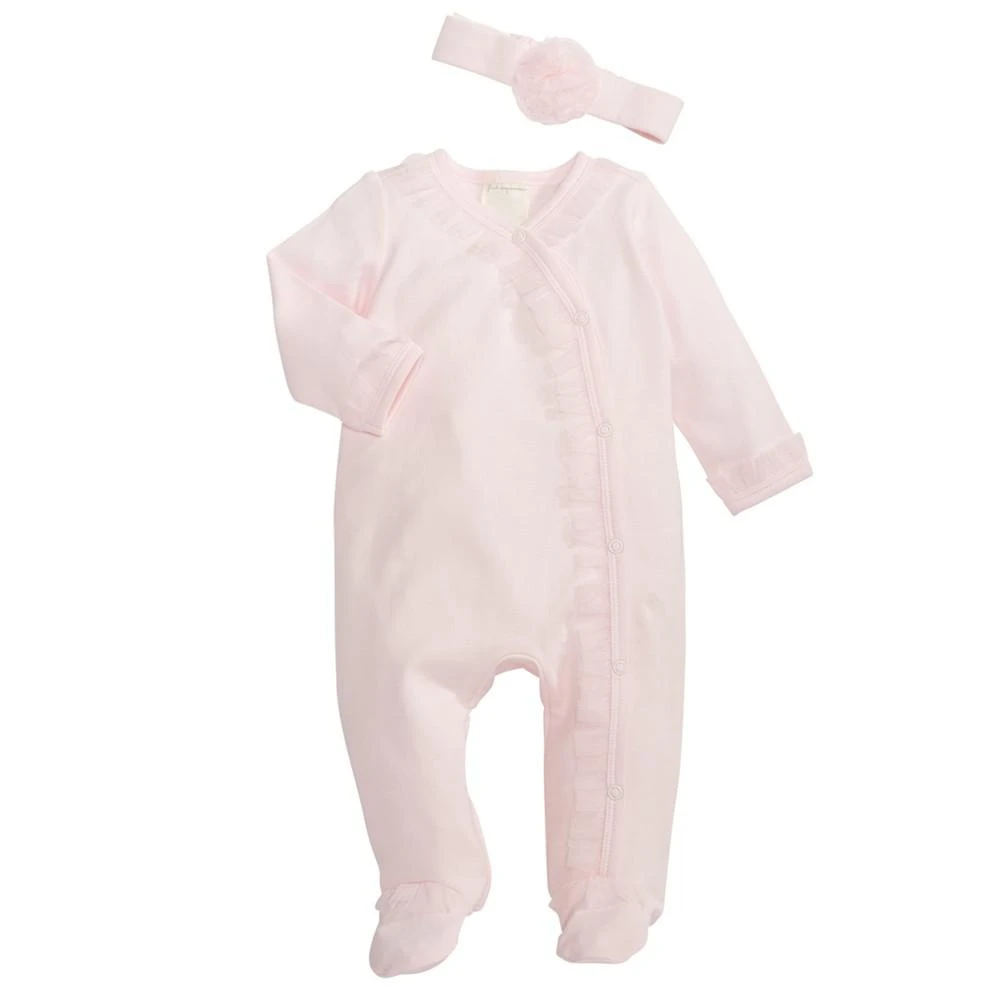 First Impressions Baby Girls Ruffle Footie and Headband, 2 Piece Set, Created for Macy's 1