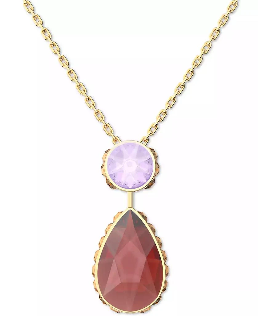 商品Swarovski|Gold-Tone Color Crystal 14-7/8" Reversible Pendant Necklace,价格¥878,第1张图片
