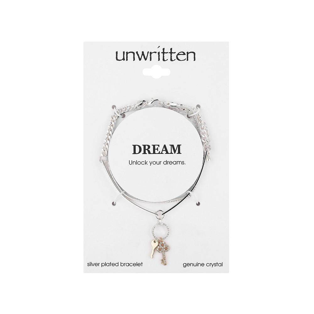 商品Unwritten|Two-Tone Crystal Key Triple Strand Bracelet,价格¥143,第4张图片详细描述