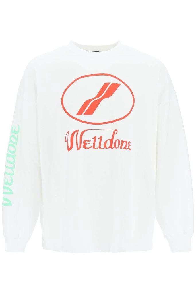 商品We11done|MULTI LOGO LONG SLEEVE T-SHIRT,价格¥937,第1张图片